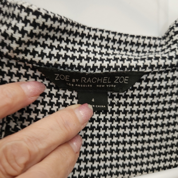 Zoe‎ & Rachel Zoe Black and White Houndstooth Dress Size 4 - Picture 2 of 6